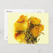 Dry Rose Postkarte (Vorne/Hinten)