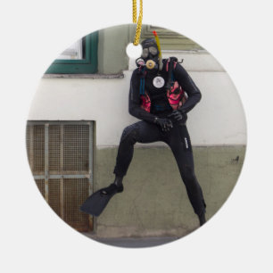 Dry Scuba Diver Keramik Ornament