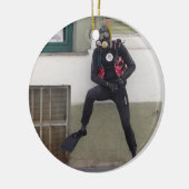 Dry Scuba Diver Keramik Ornament (Links)