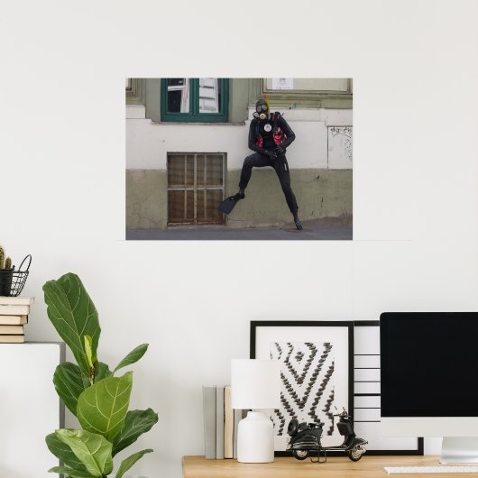 Dry Scuba Diver Poster (Heimbüro)