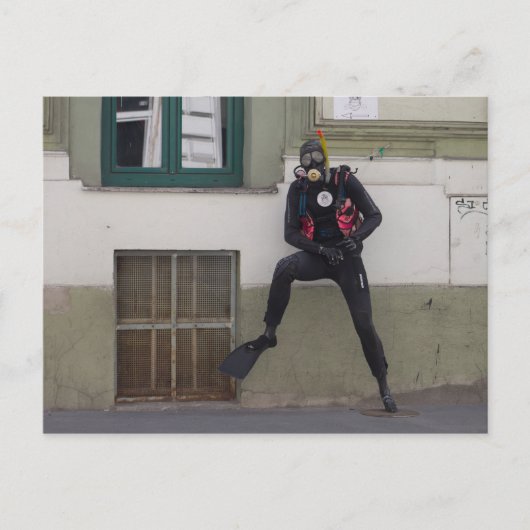 Dry Scuba Diver Postkarte (Vorderseite)