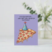 Dry Spaß Birthday Slice Postkarte (Stehend Vorderseite)