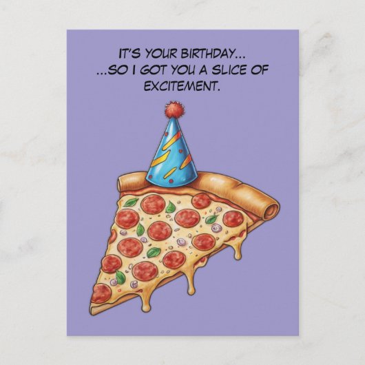 Dry Spaß Birthday Slice Postkarte (Vorderseite)