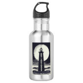Dry Tortugas Florida Lighthouse Moon Edelstahlflasche (Vorderseite)