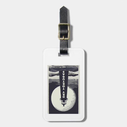 Dry Tortugas Florida Lighthouse Moon Gepäckanhänger (Vorderseite vertikal)