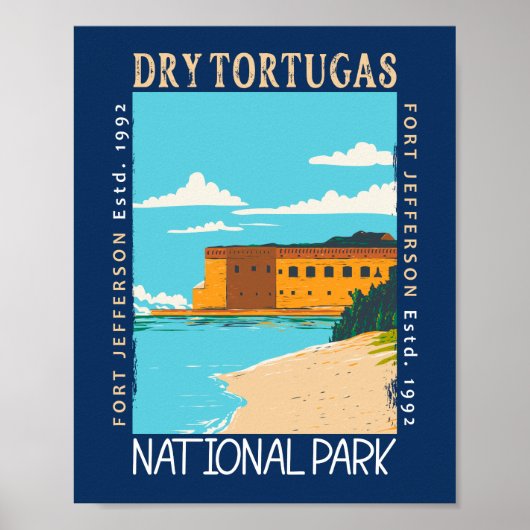 Dry Tortugas National Park Florida Fort Jefferson Poster (Vorne)