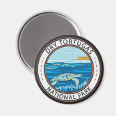 Dry Tortugas National Park Turtle Abzeichen Magnet (Vorderseite/Rückseite)
