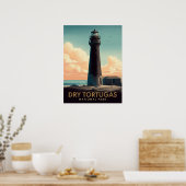 Dry Tortugas National Park Vintage Lighthouse Poster (Küche)