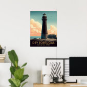 Dry Tortugas National Park Vintage Lighthouse Poster (Heimbüro)