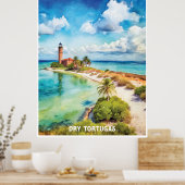 Dry Tortugas Nationalpark Aquarellbilder Poster (Küche)