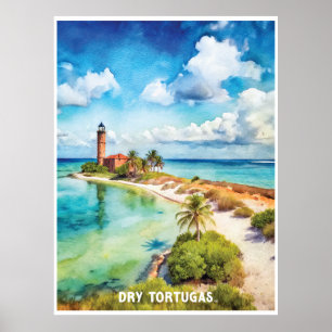 Dry Tortugas Nationalpark Aquarellbilder Poster