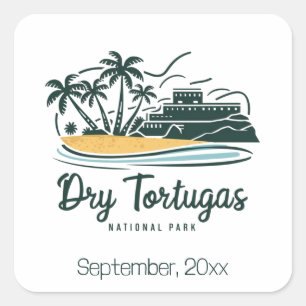 Dry Tortugas Nationalpark Custom Quadratischer Aufkleber