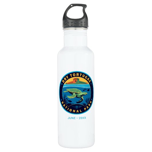 Dry Tortugas Nationalpark Edelstahlflasche (Vorderseite)