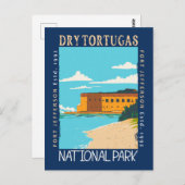 Dry Tortugas Nationalpark Florida Fort Jefferson Postkarte (Vorne/Hinten)