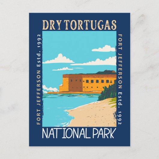 Dry Tortugas Nationalpark Florida Fort Jefferson Postkarte (Vorderseite)