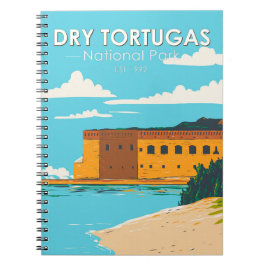Dry Tortugas Nationalpark Florida Fort Vintag Notizblock