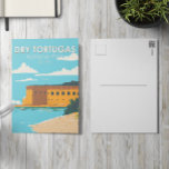 Dry Tortugas Nationalpark Florida Fort Vintag Postkarte<br><div class="desc">Trockenes Tortugas Vektordesign. Der Park besteht aus 7 Inseln und geschützten Korallenriffen. Garden Key ist eine Zuhause zu den Stränden und das Fort Jefferson aus dem 19. Jahrhundert.</div>