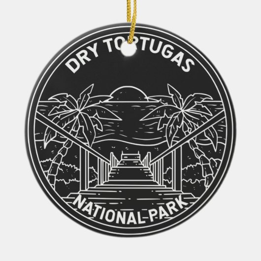 Dry Tortugas Nationalpark Florida Monoline Keramik Ornament (Vorne)