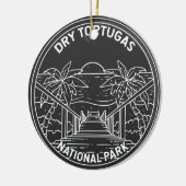 Dry Tortugas Nationalpark Florida Monoline Keramik Ornament (Links)