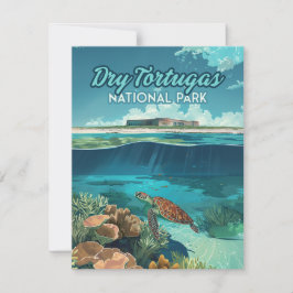 Dry Tortugas Nationalpark Florida Turtle Card