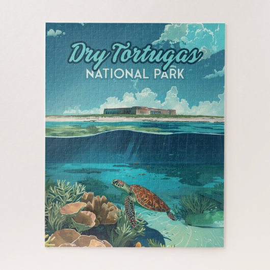 Dry Tortugas Nationalpark Florida Turtle Puzzle (Vertikal)