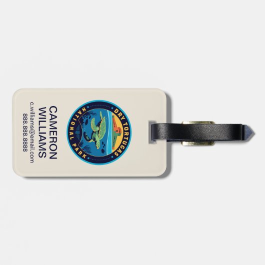 Dry Tortugas Nationalpark Gepäckanhänger (Rückseite horizontal)