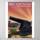 Dry Tortugas Nationalpark Litho Artwork Poster (Vorne)