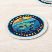 Dry Tortugas Nationalpark Runder Pappuntersetzer (Angewinkelt)