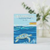 Dry Tortugas Nationalpark Turtle Vintag Postkarte (Stehend Vorderseite)