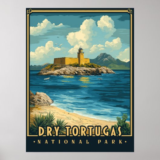 Dry Tortugas Nationalpark - Vintag Poster (Vorne)