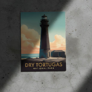 Dry Tortugas Nationalpark Vintage Leuchtturm Postkarte