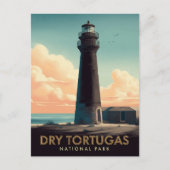 Dry Tortugas Nationalpark Vintager Leuchtturm Postkarte (Vorderseite)