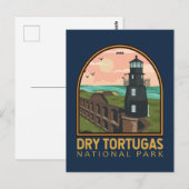 Dry Tortugas Nationalpark Vintages Emblem Postkarte (Vorne/Hinten)