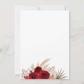 Dry Tropical Blätter und Rose Hochzeit Einladung (Rückseite)