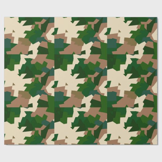 Dry Tundra Camouflage Geschenkpapier (Flach)