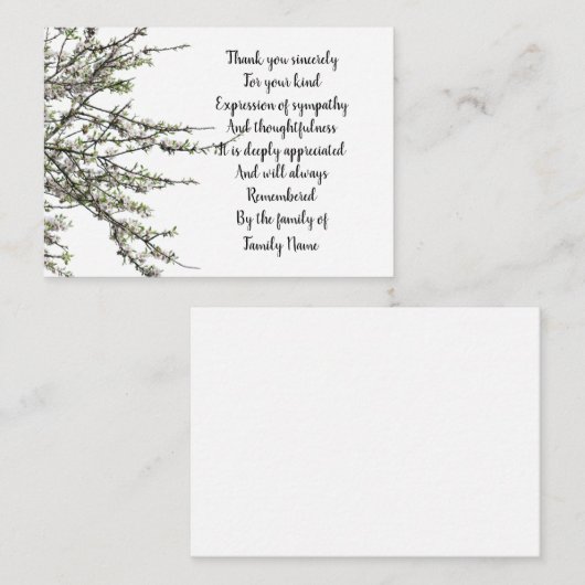 Dry Twigs Vielen Dank Mitteilungskarte (Vorne/Hinten)