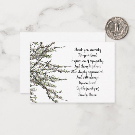 Dry Twigs Vielen Dank Mitteilungskarte (Vorderseite/Rückseite Beispiel)