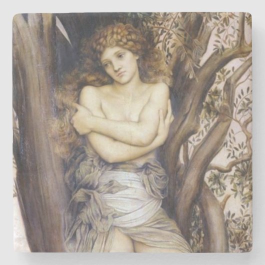Dryad (Beautiful Tree Nymph) (Griechischer Mythos) Steinuntersetzer (Vorderseite)