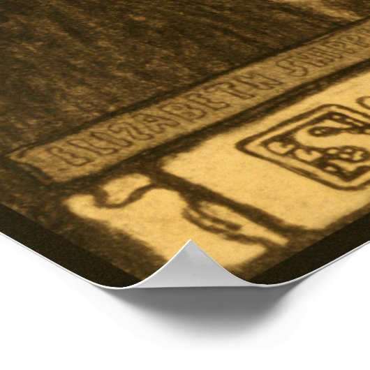 Dryad Girl Stehend durch Baum Im Spuk Mondschein Poster (Ecke)