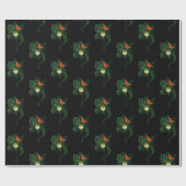 Dryad Green Blätter Butterfly Geschenkpapier (Flach)
