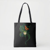Dryad Green Blätter Butterfly Tasche (Vorderseite)