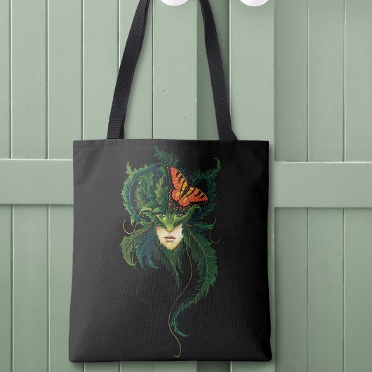 Dryad Green Blätter Butterfly Tasche