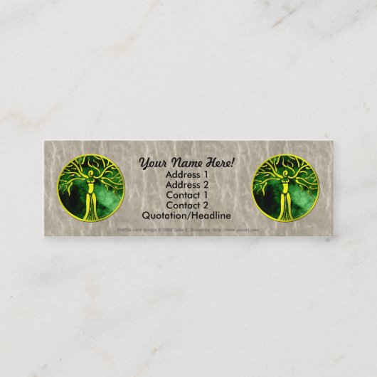 Dryad Medallion Visitenkarte (Vorderseite)