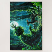 Dryad queen of the enchanted forest at night art puzzle (Vertikal)