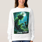 Dryad queen of the enchanted forest at night art sweatshirt (Vorderseite)