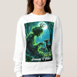 Dryad queen of the enchanted forest at night art sweatshirt