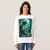 Dryad queen of the enchanted forest at night art sweatshirt (Vorne ganz)