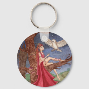 Dryad und der Nachteulen-Schlüsselanhänger Schlüsselanhänger