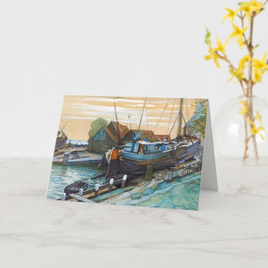 Drydock in Durgerdam Gemälde von Piet Mondrian Karte (Gelbe Blume)