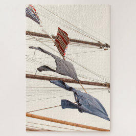 Drying clothes, village puzzle